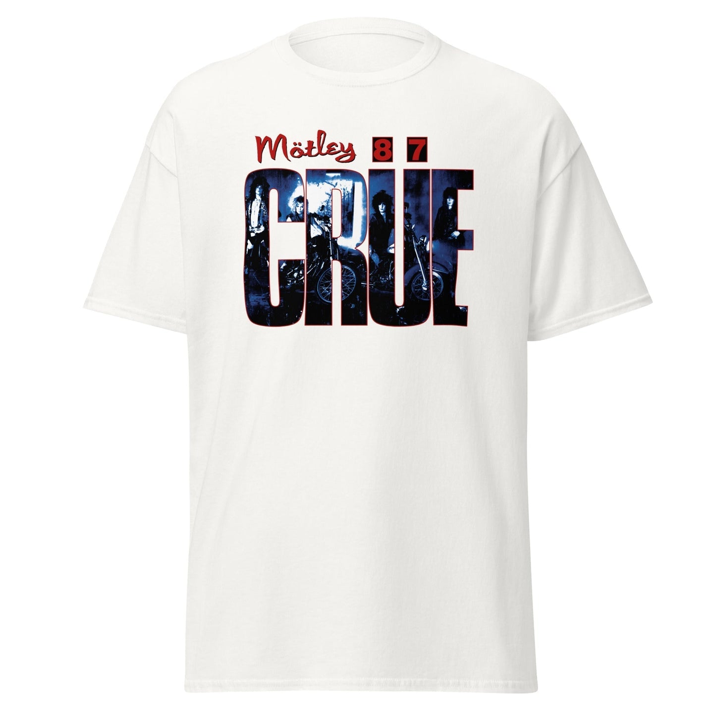 MERCHMOMENT Motley Crue - 1987 Tour Vintage Jumbo Print T-Shirt [Apparel] - Rock Band Apparel