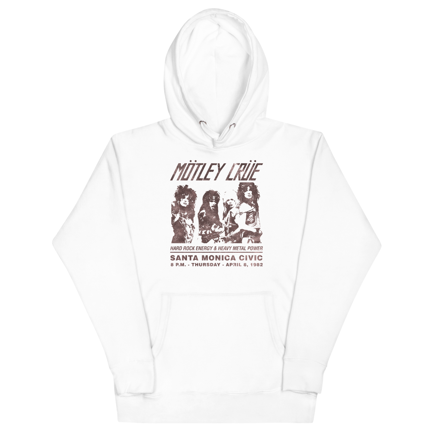 MERCHMOMENT Motley Crue '82 Santa Monica Classic Hoodie [Apparel] - Rock Band Apparel