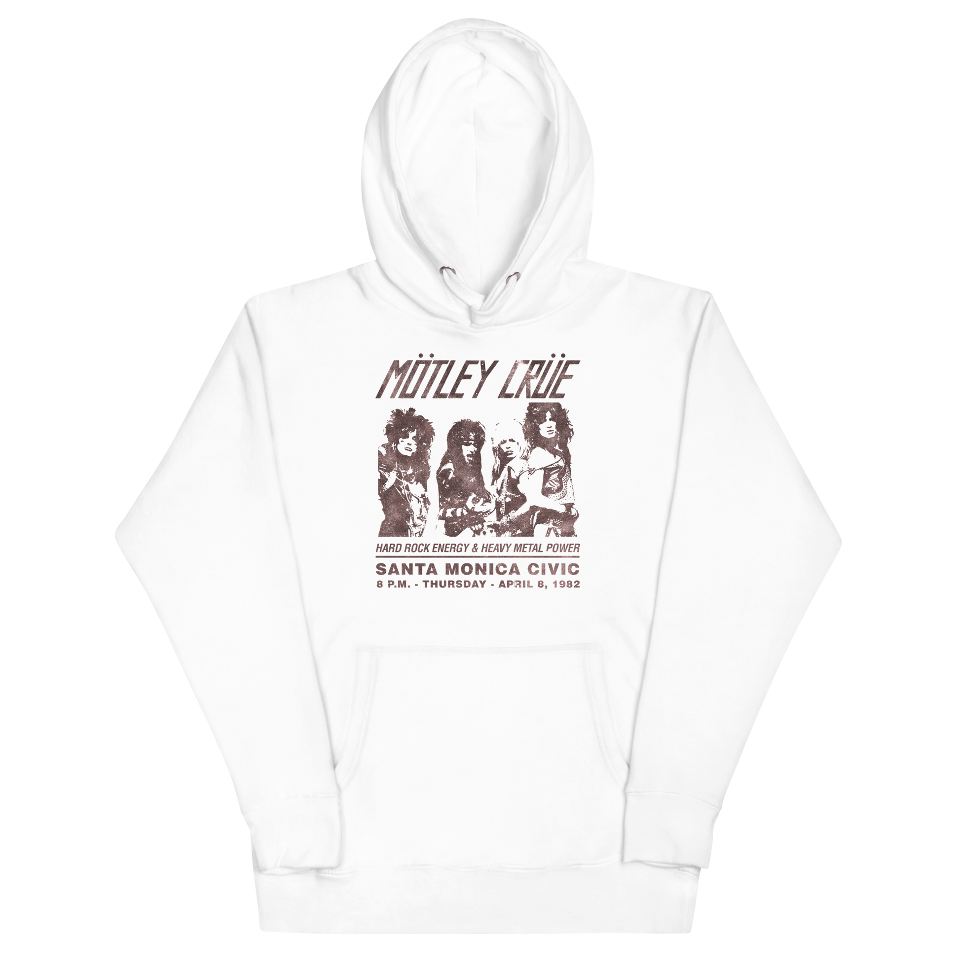 MERCHMOMENT Motley Crue '82 Santa Monica Classic Hoodie [Apparel] - Rock Band Apparel