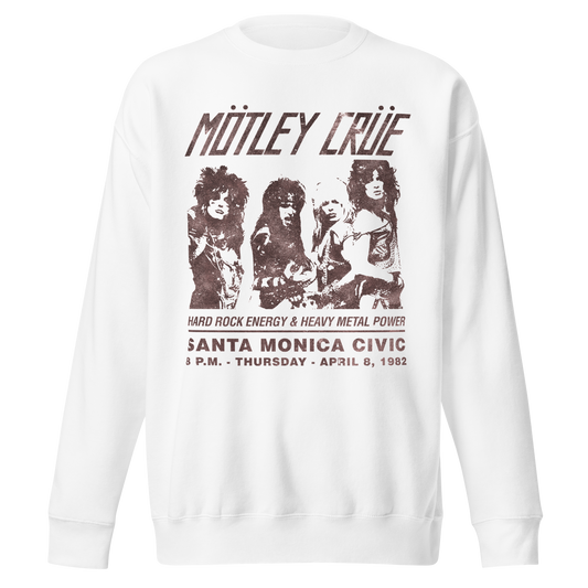 Stakes Motley Crue '82 Santa Monica Jumbo Print Sweatshirt [Apparel] White