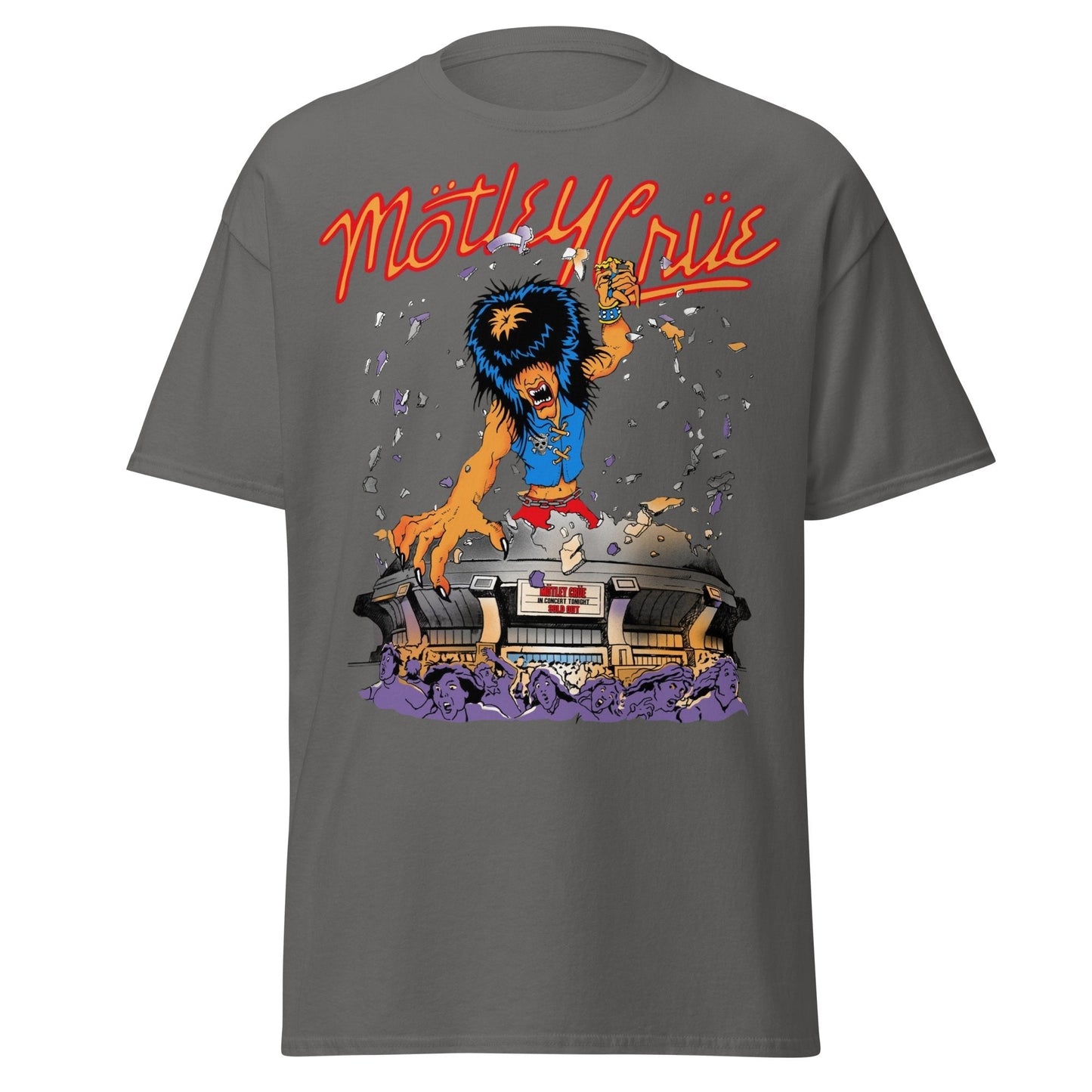 MERCHMOMENT Motley Crue Allister Dome Jumbo Print T-shirt [Apparel] - Rock Band Apparel
