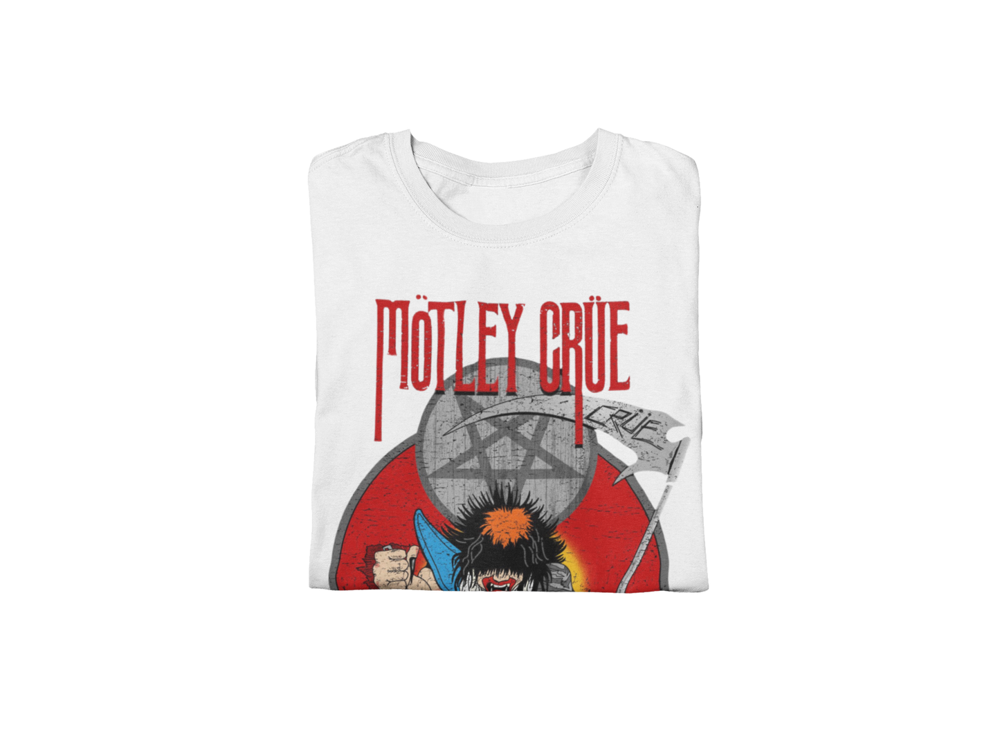 MERCHMOMENT Motley Crue Allister Reaper Jumbo Print T-shirt [Apparel] - Rock Band Apparel