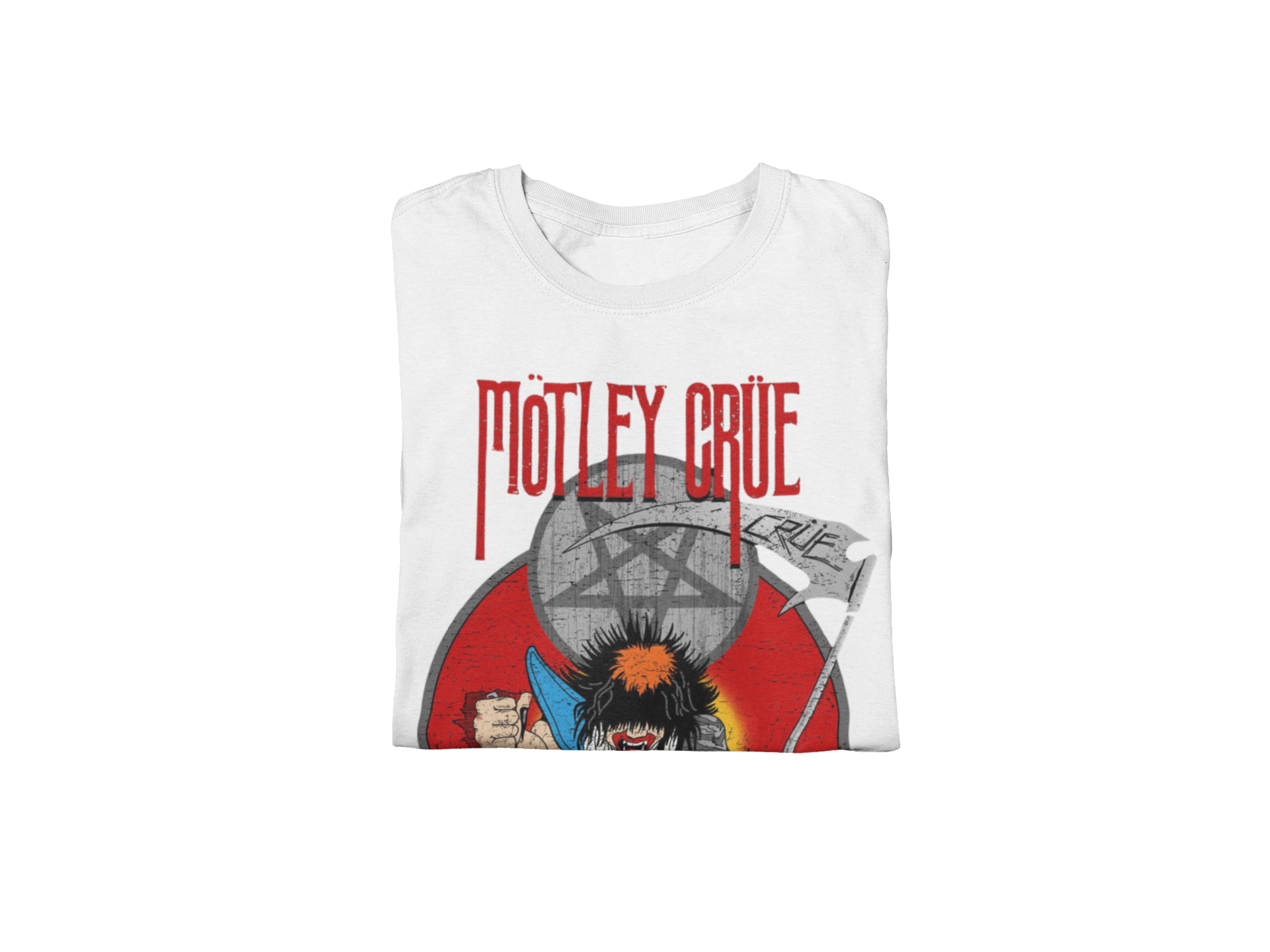 MERCHMOMENT Motley Crue Allister Reaper Jumbo Print T-shirt [Apparel] - Rock Band Apparel