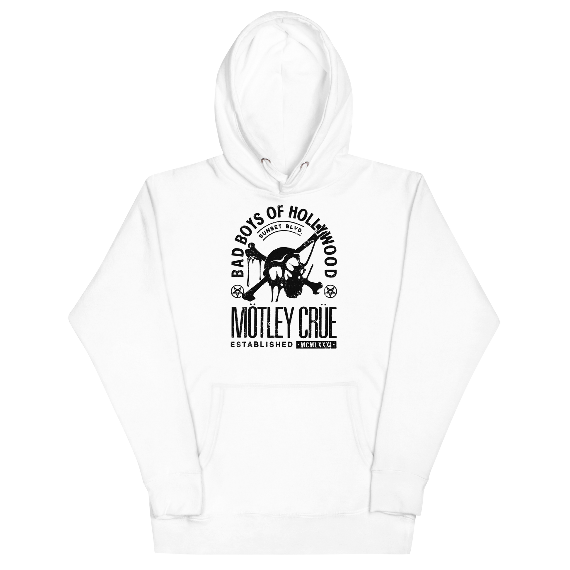 MERCHMOMENT Motley Crue Bad Boys of Hollywood Classic Hoodie [Apparel] - Rock Band Apparel