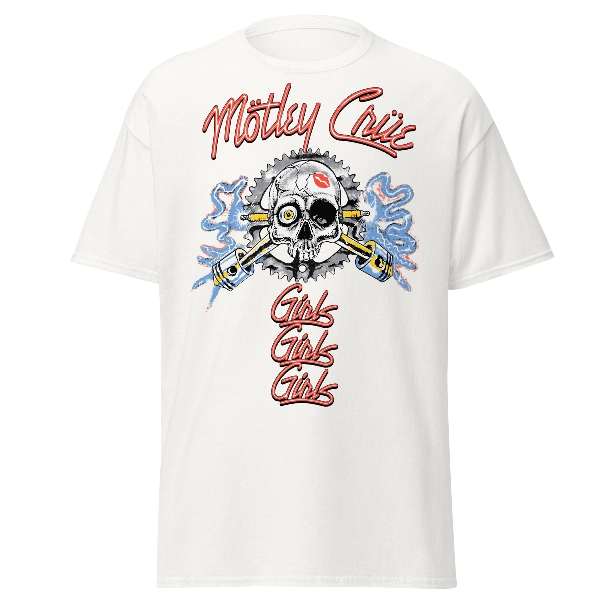MERCHMOMENT Motley Crue Girl's Skull Jumbo Print T-shirt [Apparel] - Rock Band Apparel
