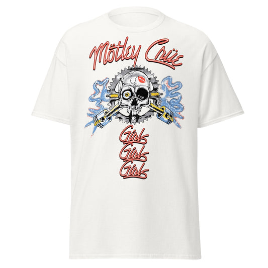 MERCHMOMENT Motley Crue Girl's Skull Jumbo Print T-shirt [Apparel] - Rock Band Apparel