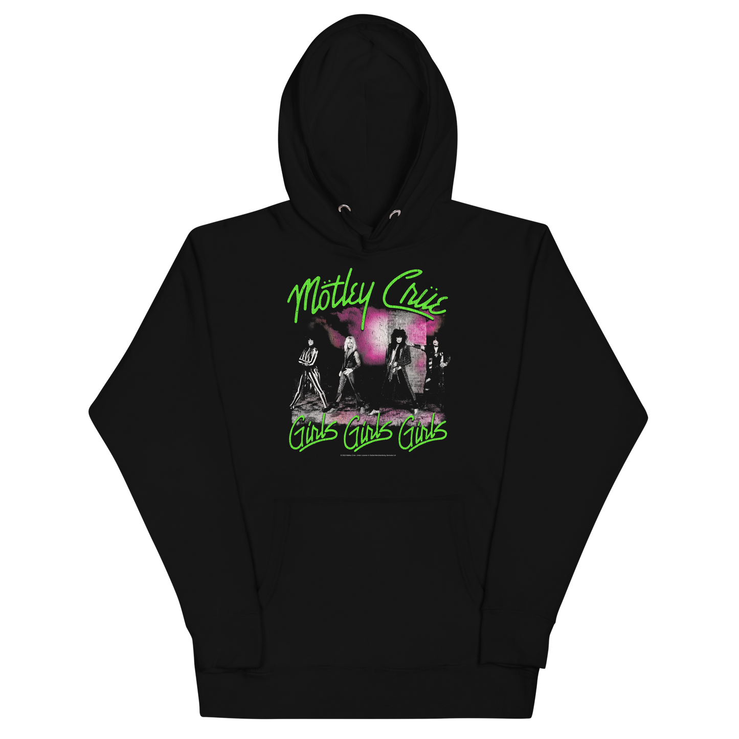 MERCHMOMENT Motley Crue Green Girls Classic Hoodie [Apparel] - Rock Band Apparel