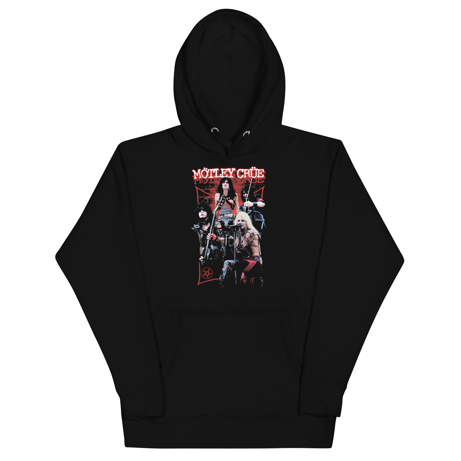 Stakes Motley Crue Live Classic Hoodie [Apparel] Black