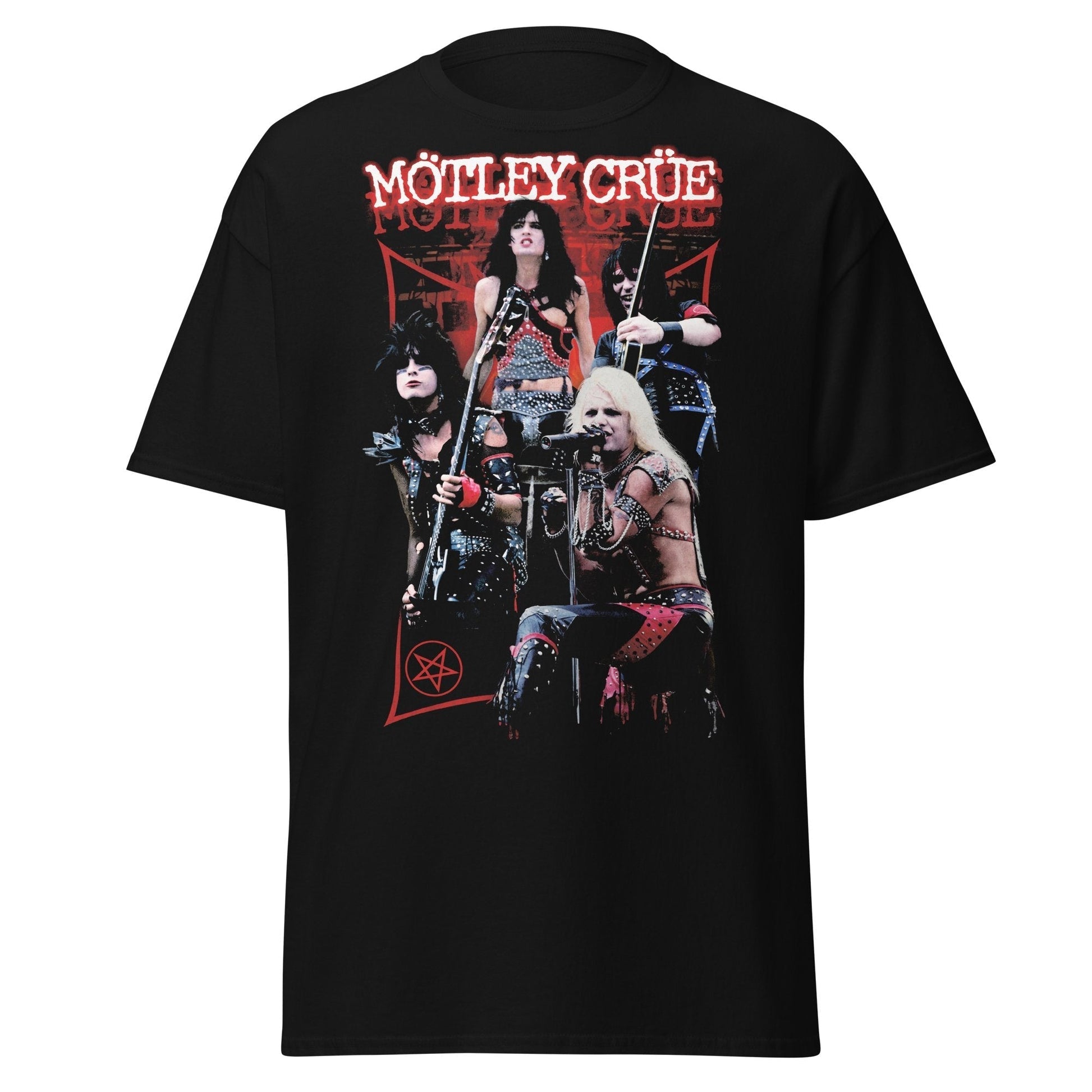 MERCHMOMENT Motley Crue Live Jumbo Print T-shirt [Apparel] - Rock Band Apparel