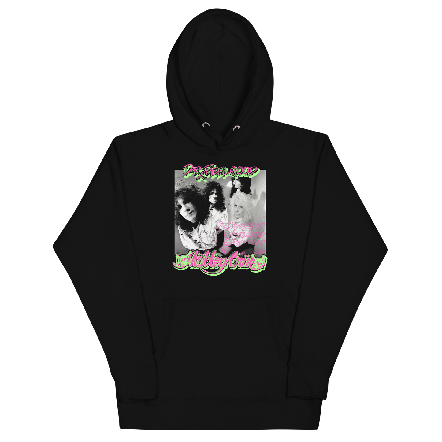 Stakes Motley Crue Neon Trip Dr. Feelgood Classic Hoodie [Apparel] Black