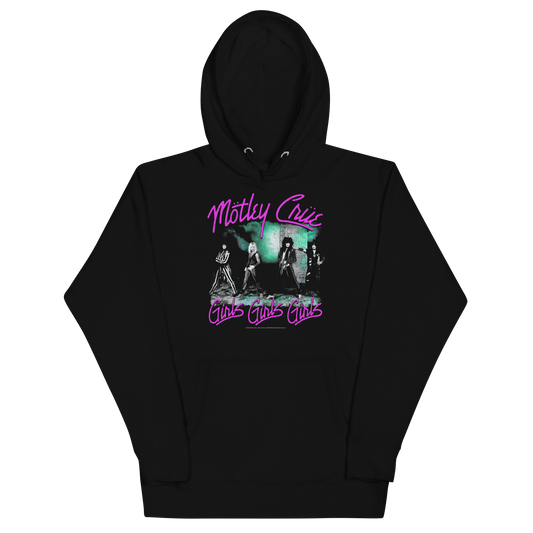 MERCHMOMENT Motley Crue Pink Girls Classic Hoodie [Apparel] - Rock Band Apparel
