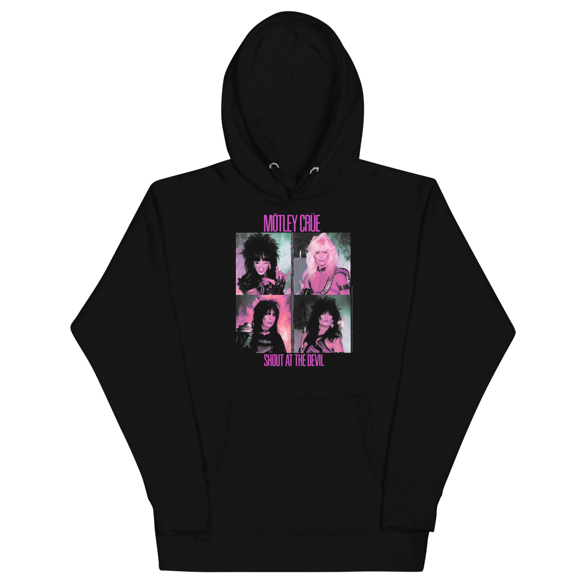 MERCHMOMENT Motley Crue Pink Shout Classic Hoodie [Apparel] - Rock Band Apparel
