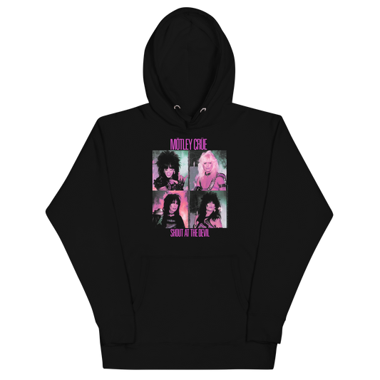 MERCHMOMENT Motley Crue Pink Shout Classic Hoodie [Apparel] - Rock Band Apparel