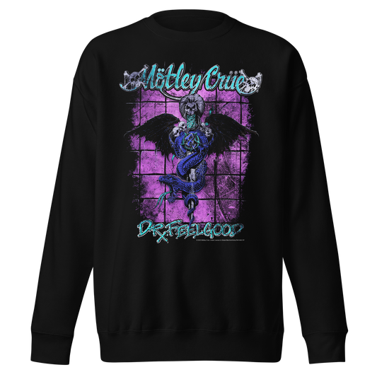 Stakes Motley Crue Pop Dr. Feelgood Jumbo Print Sweatshirt [Apparel] Black
