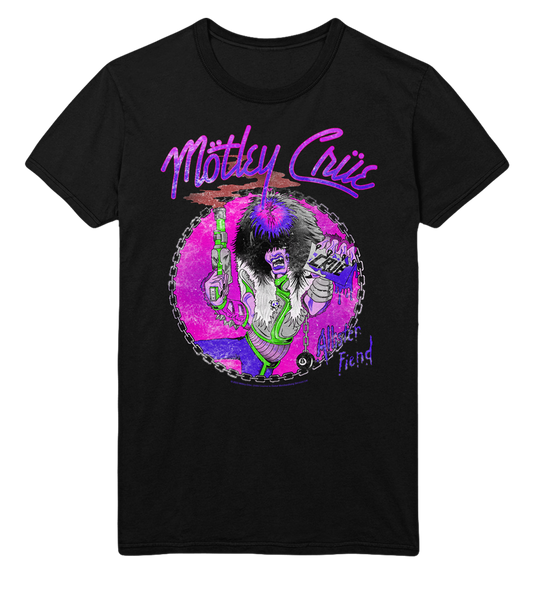 Stakes Motley Crue Purple Allister Jumbo Print T-Shirt [Apparel] Black