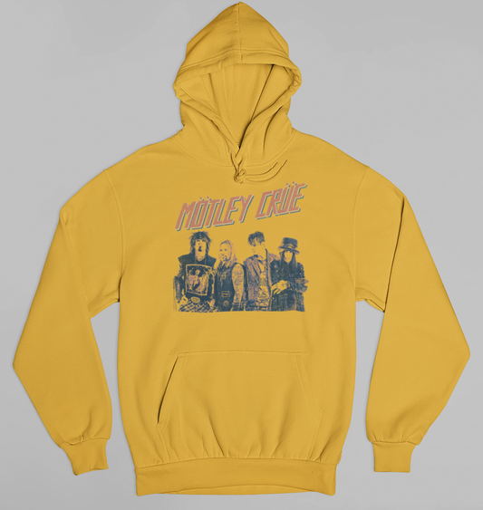 MERCHMOMENT Motley Crue - Retro Boomin Classic Hoodie [Apparel] - Rock Band Apparel