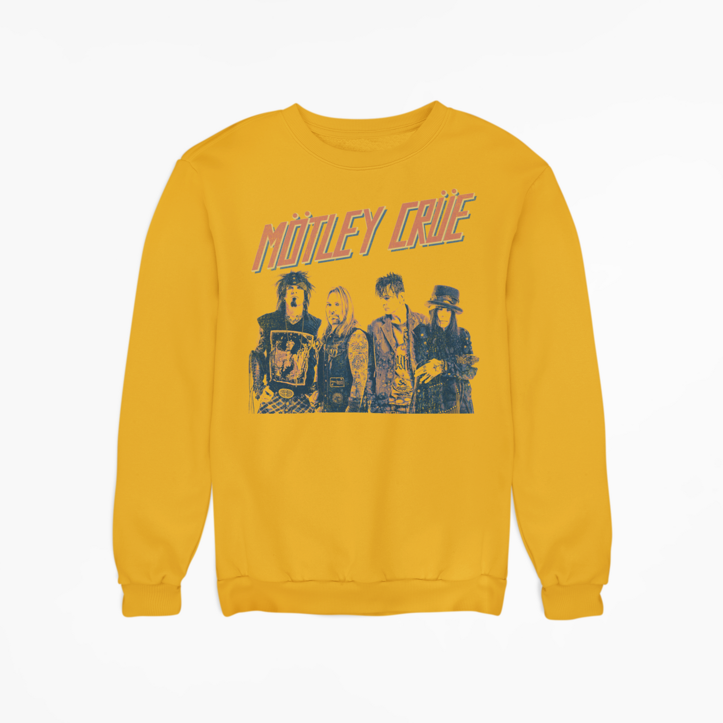 MERCHMOMENT Motley Crue - Retro Boomin Jumbo Print Sweatshirt [Apparel] - Rock Band Apparel