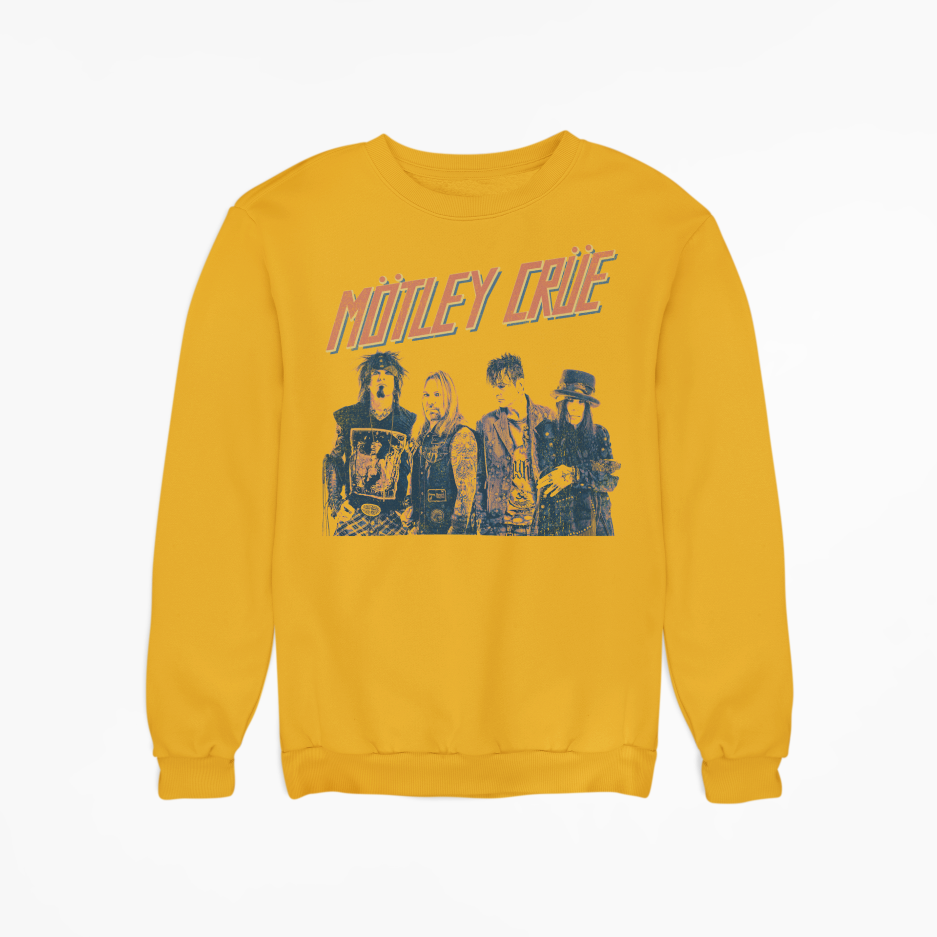 MERCHMOMENT Motley Crue - Retro Boomin Jumbo Print Sweatshirt [Apparel] - Rock Band Apparel
