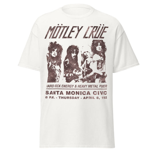MERCHMOMENT Motley Crue - Santa Monica Jumbo Print T-Shirt [Apparel] - Rock Band Apparel