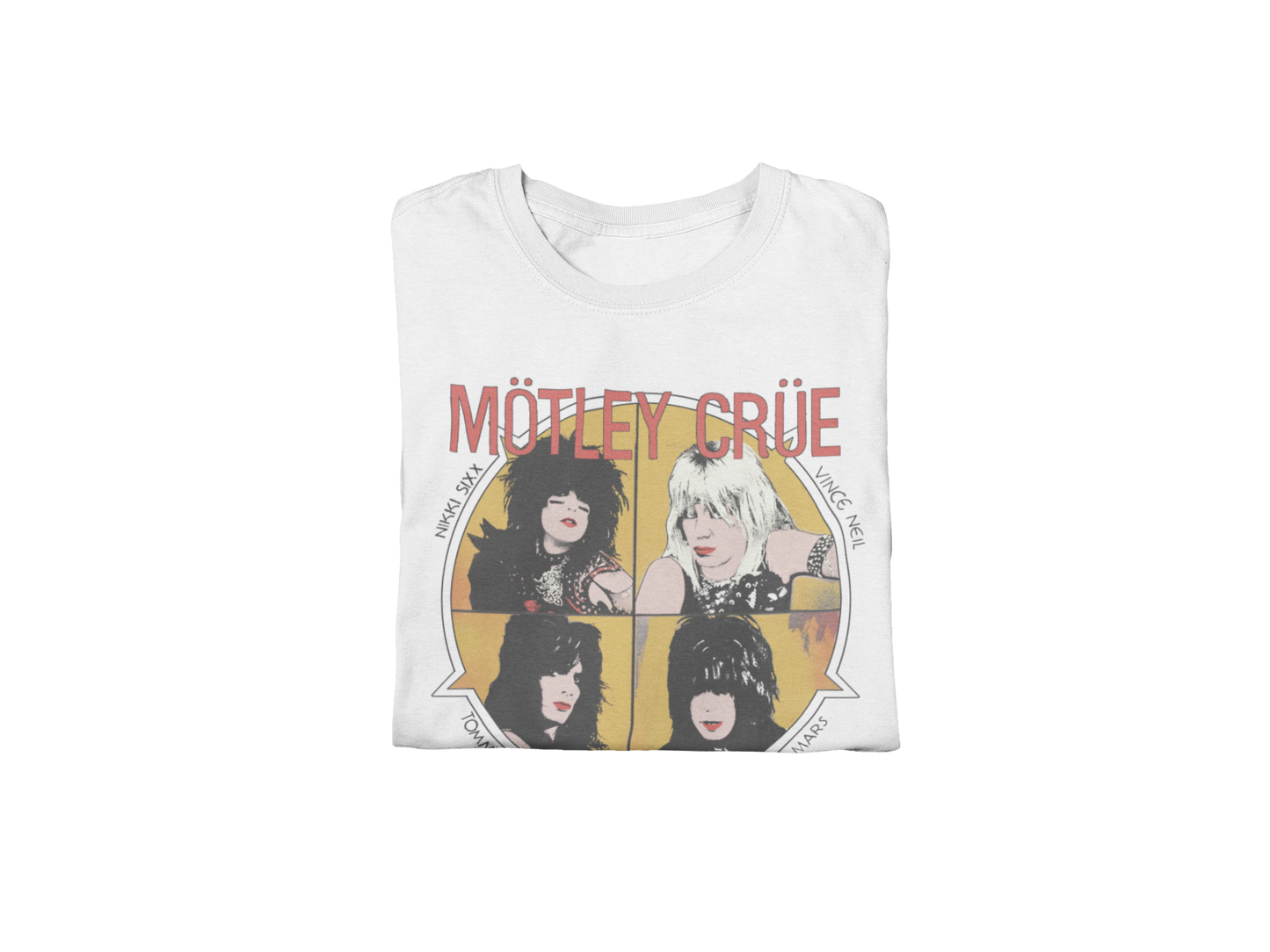MERCHMOMENT Motley Crue - Shout 83/84 Tour Jumbo Print T-Shirt [Apparel] - Rock Band Apparel