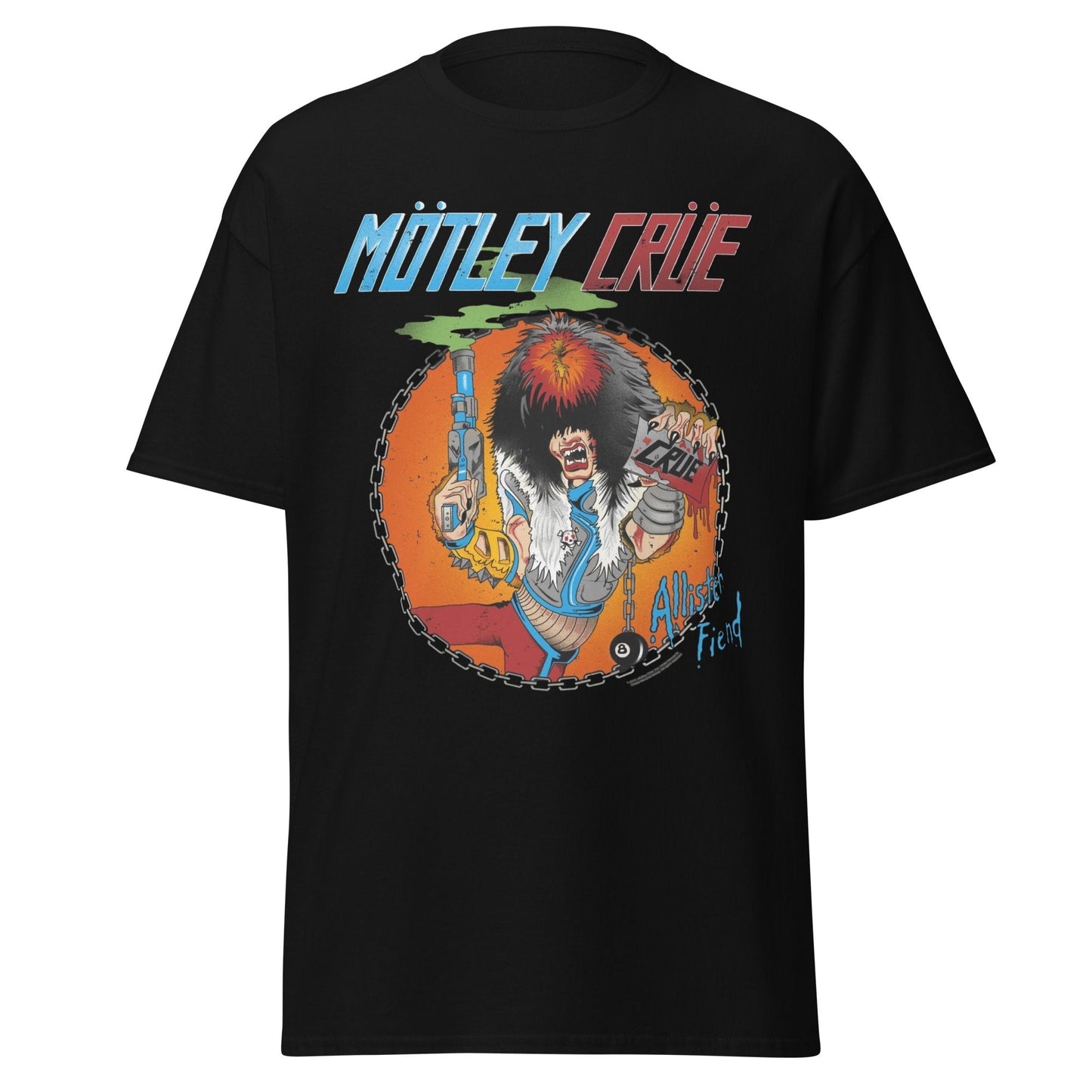Stakes Motley Crue Smoking Allister Jumbo Print T-shirt [Apparel] Black