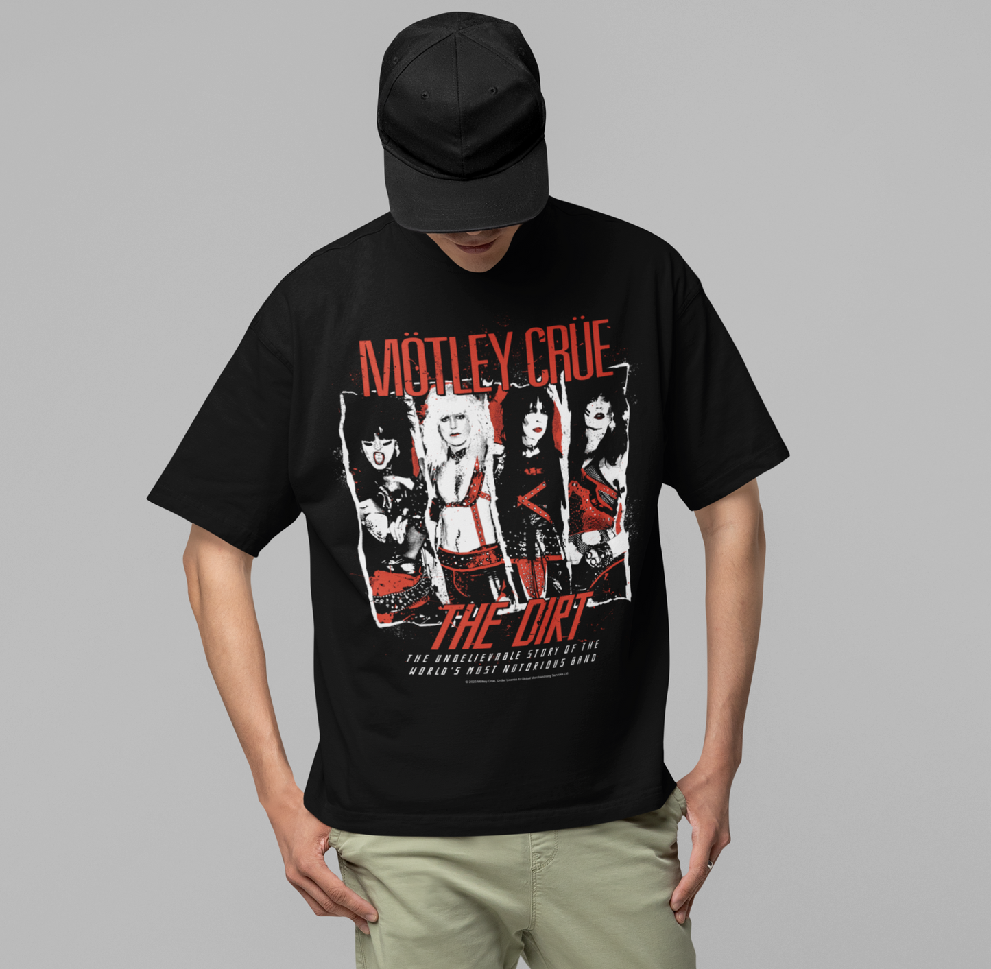 MERCHMOMENT Motley Crue the Dirt Jumbo Print T-shirt [Apparel] - Rock Band Apparel