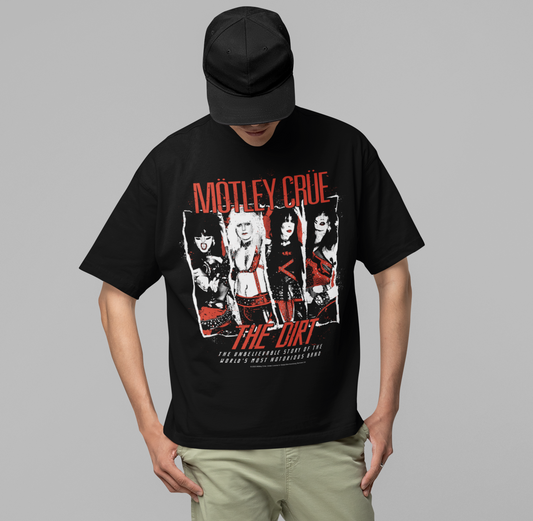 MERCHMOMENT Motley Crue the Dirt Jumbo Print T-shirt [Apparel] - Rock Band Apparel