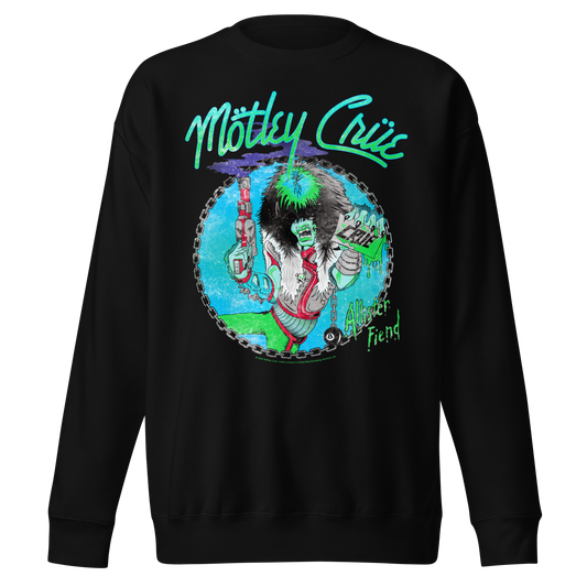 MERCHMOMENT Motley Crue Turquoise Allister Jumbo Print Sweatshirt [Apparel] - Rock Band Apparel