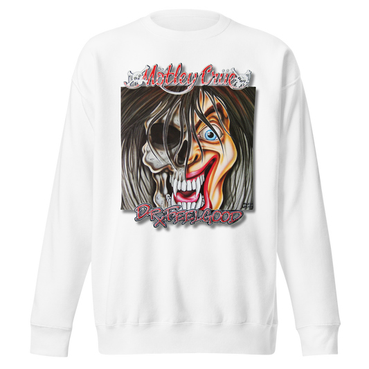 Stakes Motley Crue - Vintage Dr. Feelgood Jumbo Print Sweatshirt [Apparel] White