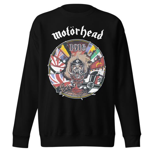 Stakes Motorhead - Vintage 1916 Jumbo Print Sweatshirt [Apparel] Black