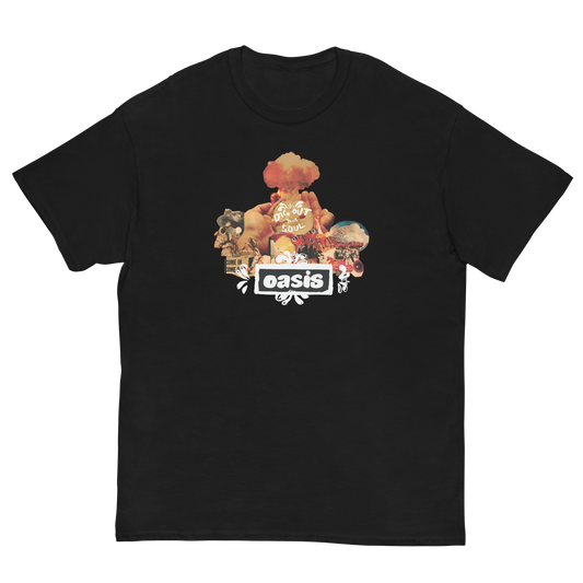 MERCHMOMENT Oasis Collage Jumbo Print T-Shirt [Apparel] - Rock Band Apparel