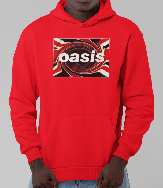 MERCHMOMENT Oasis Union Jack Classic Hoodie [Apparel] - Rock Band Apparel