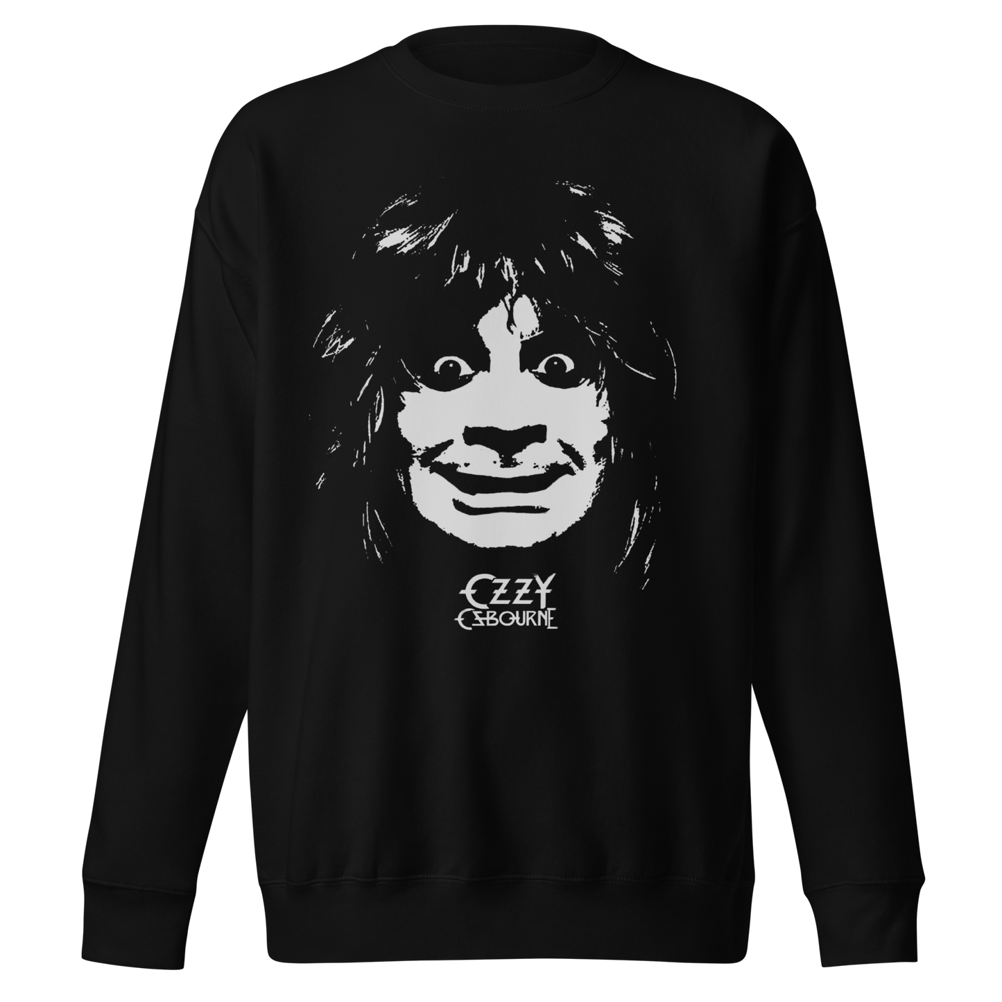 MERCHMOMENT Ozzy Osbourne - Hello Jumbo Print Sweatshirt [Apparel] - Rock Band Apparel