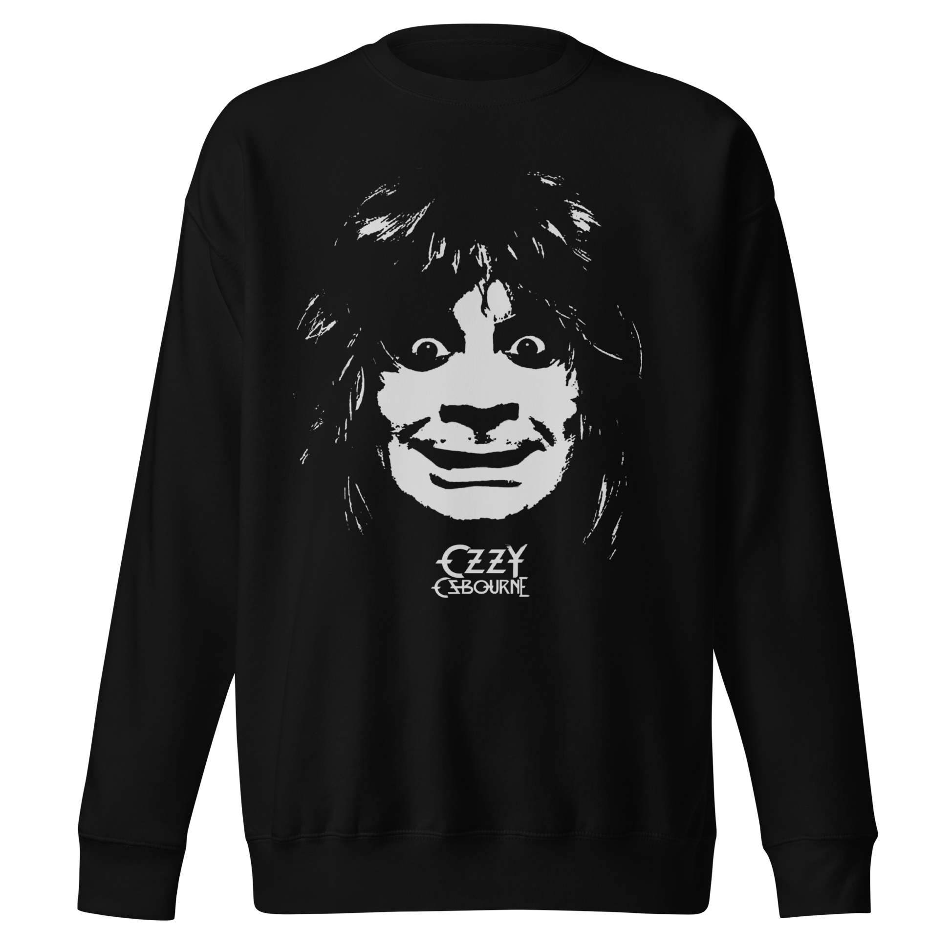 MERCHMOMENT Ozzy Osbourne - Hello Jumbo Print Sweatshirt [Apparel] - Rock Band Apparel