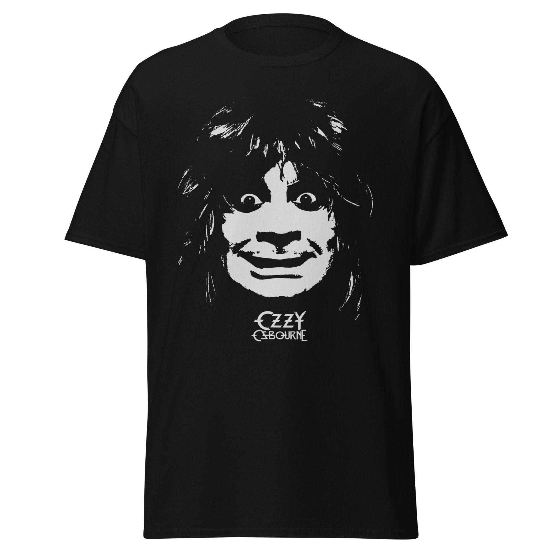 MERCHMOMENT Ozzy Osbourne - Hello Jumbo Print T-Shirt [Apparel] - Rock Band Apparel
