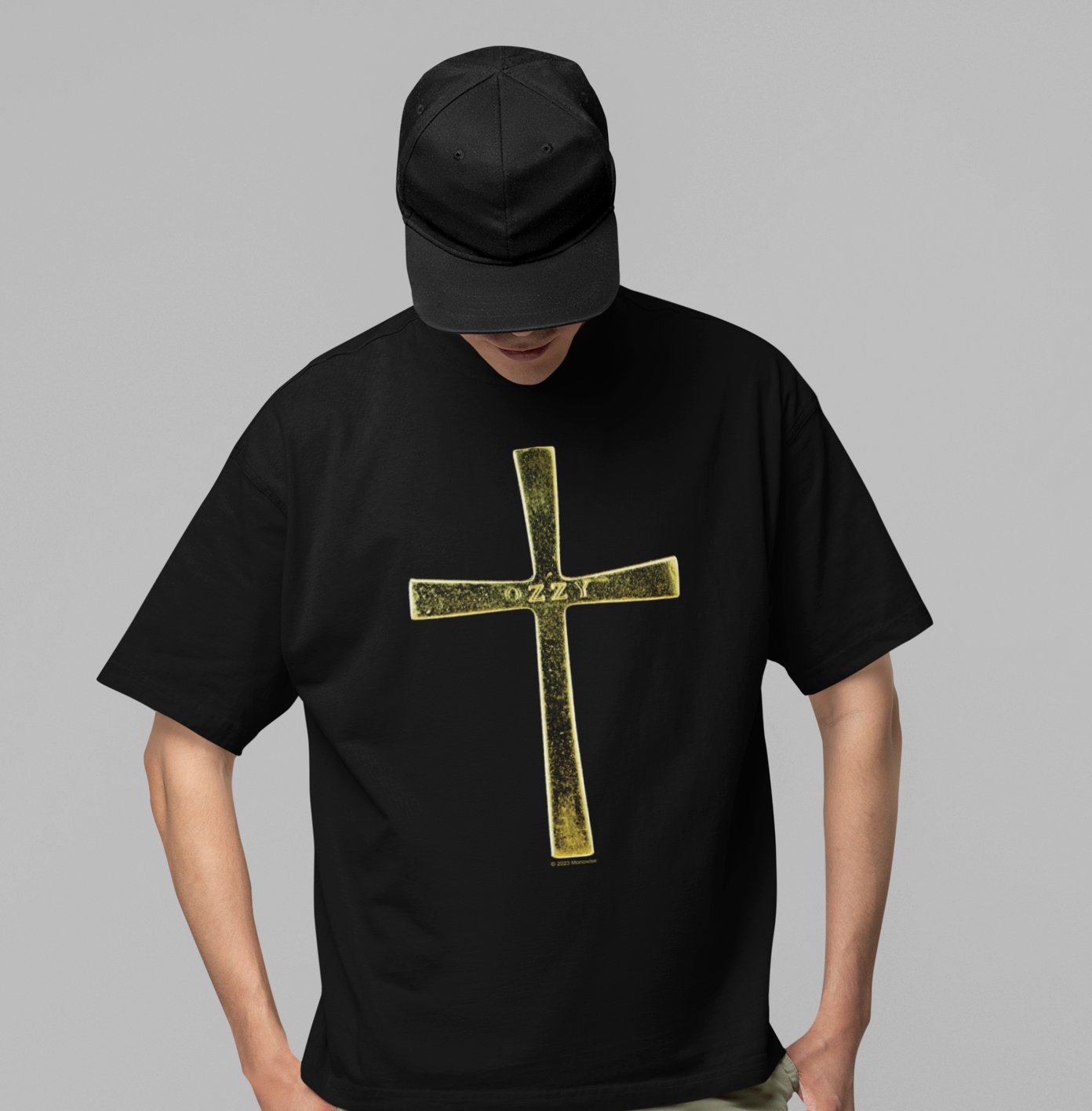 MERCHMOMENT Ozzy Osbourne - Pray for Ozzy Jumbo Print T-Shirt [Apparel] - Rock Band Apparel