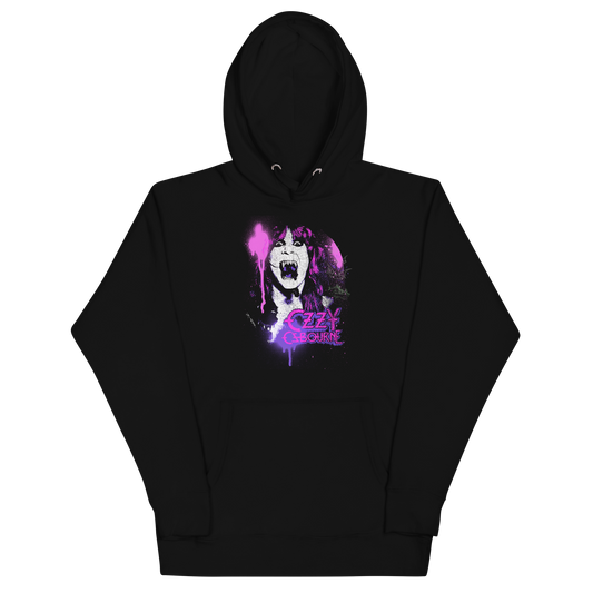 Stakes Ozzy Osbourne Purple Screaming Classic Hoodie [Apparel] Black