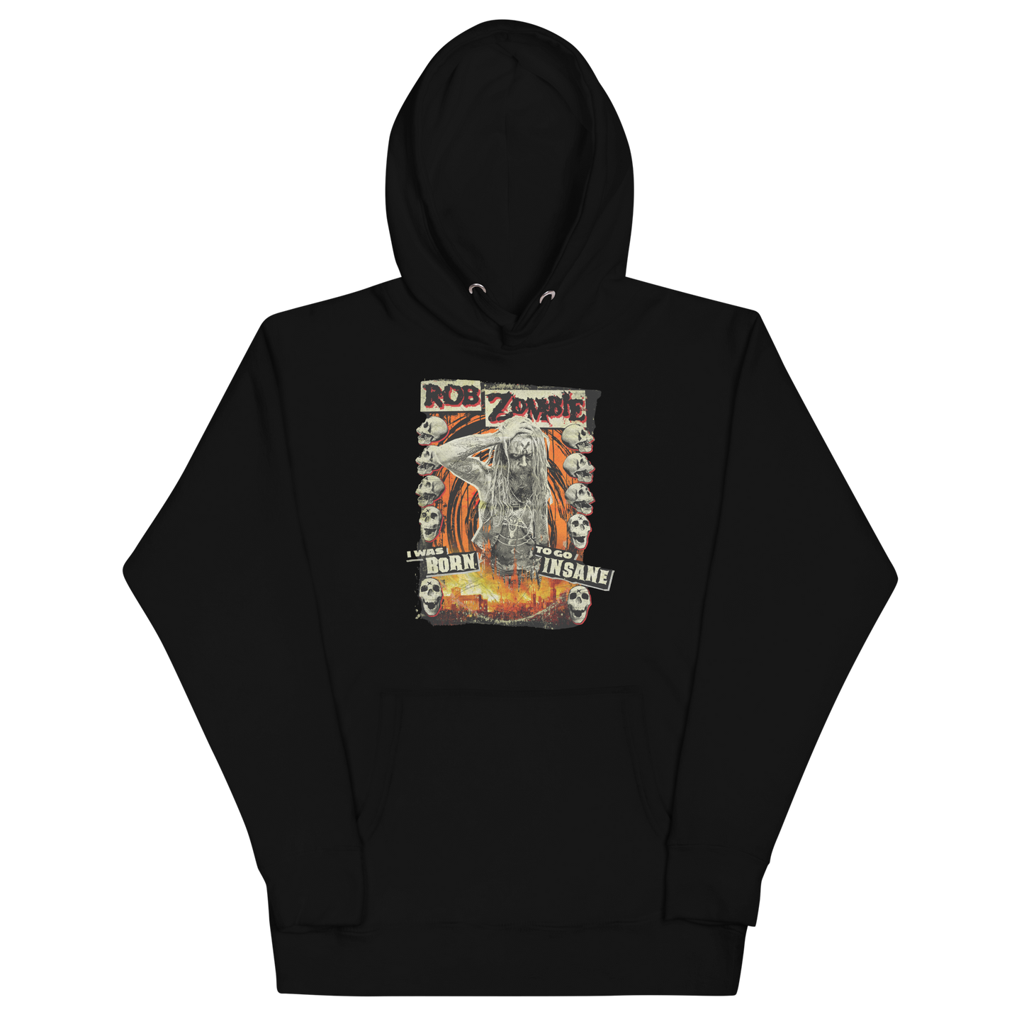 Stakes Rob Zombie Born Insane Classic Hoodie [Apparel] Black