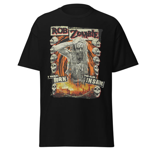 MERCHMOMENT Rob Zombie Born Insane Jumbo Print T-Shirt [Apparel] - Rock Band Apparel