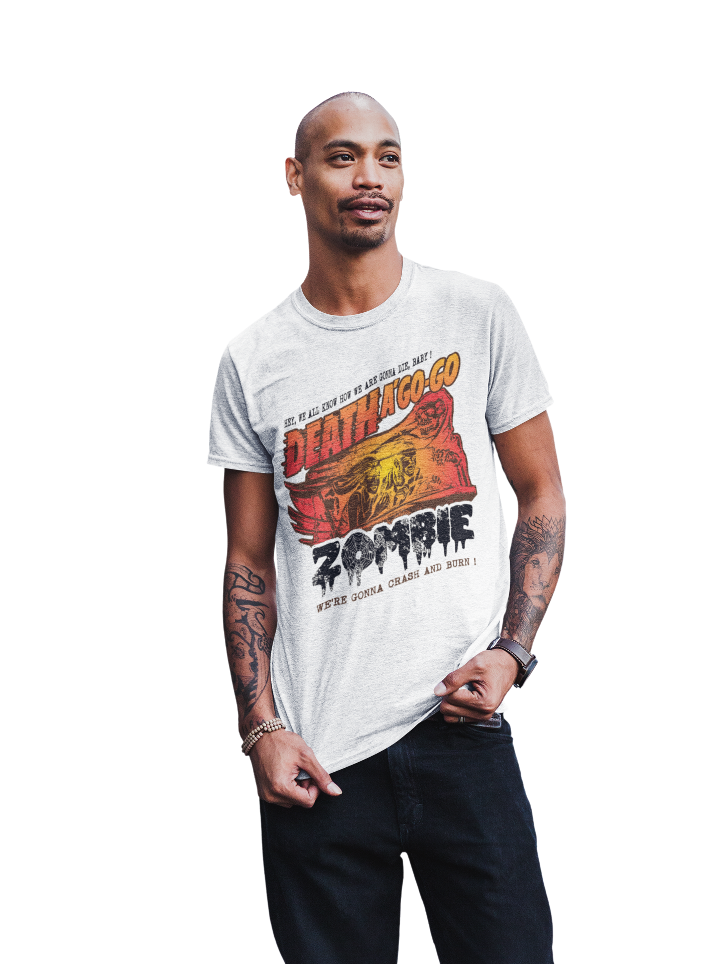 MERCHMOMENT Rob Zombie - Death a Go Go Jumbo Print T-Shirt [Apparel] - Rock Band Apparel