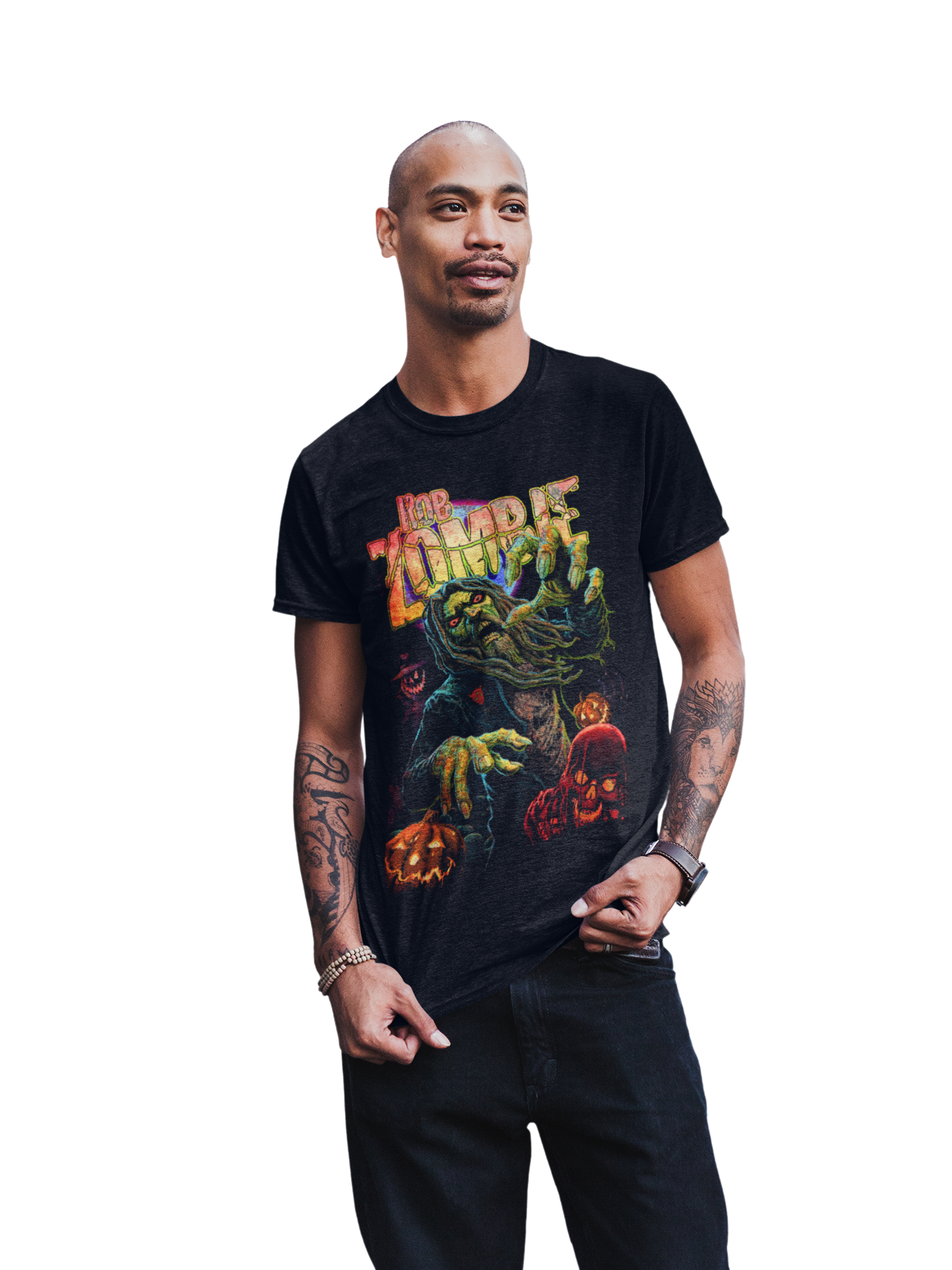 MERCHMOMENT Rob Zombie - Halloween Jumbo Print T-Shirt [Apparel] - Rock Band Apparel
