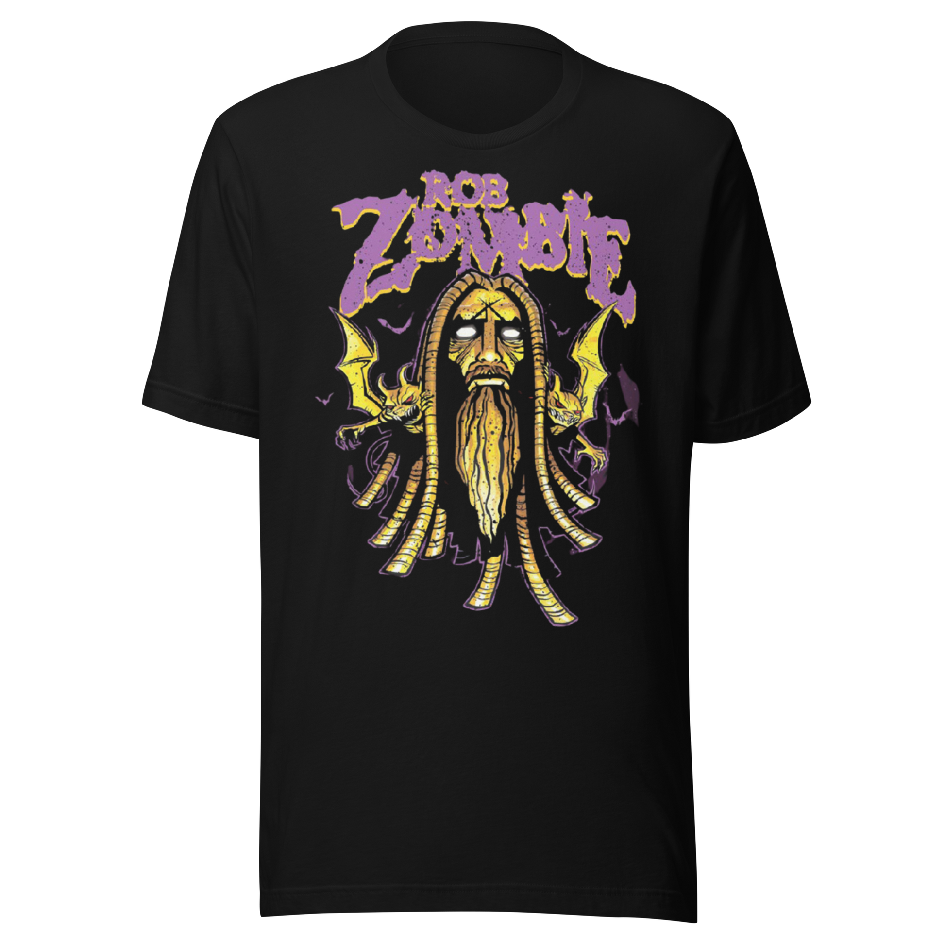 Stakes Rob Zombie Pagan Jumbo Print T-Shirt [Apparel] Black