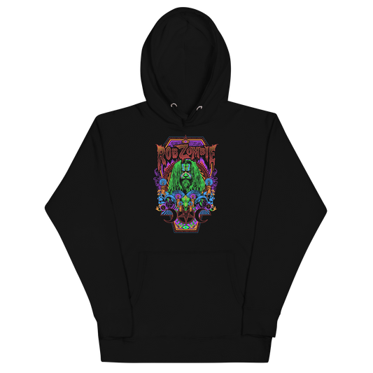 Stakes Rob Zombie Psychedelic Classic Hoodie [Apparel] Black