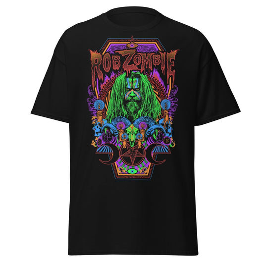 MERCHMOMENT Rob Zombie - Pyschedelic Jumbo Print T-Shirt [Apparel] - Rock Band Apparel