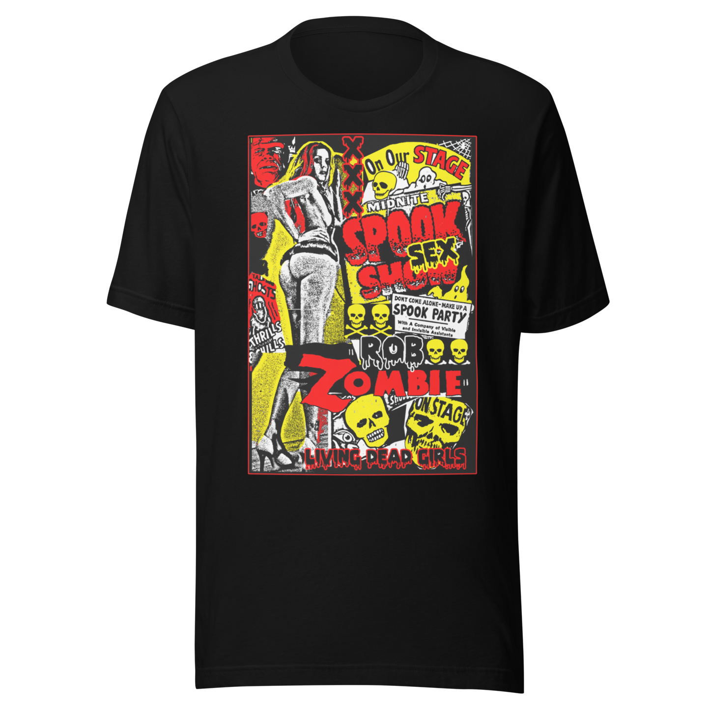 Stakes Rob Zombie Spook Shop Jumbo Print T-Shirt [Apparel] Black