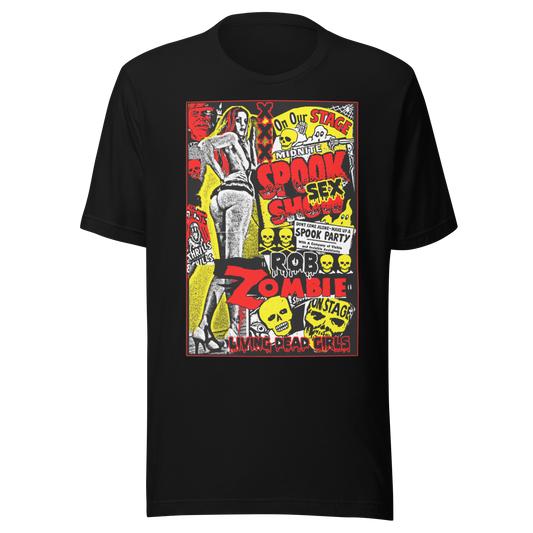 Stakes Rob Zombie Spook Shop Jumbo Print T-Shirt [Apparel] Black