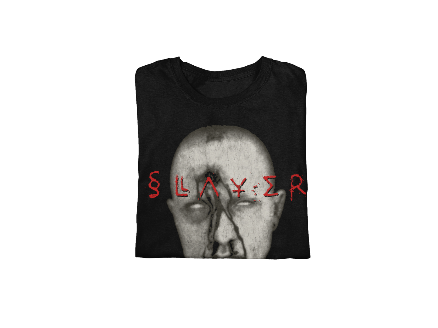 MERCHMOMENT Slayer Blank Eyes Jumbo Print T-shirt [Apparel] - Rock Band Apparel