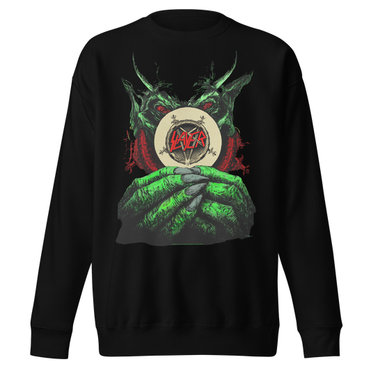 Stakes Slayer Demon Hands Vintage Jumbo Print Sweatshirt [Apparel] Black