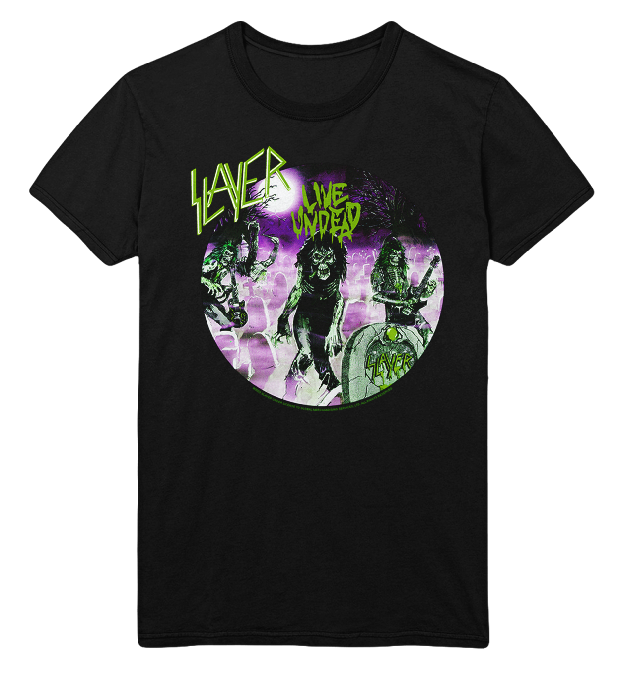 Stakes Slayer Green Undead Jumbo Print T-Shirt [Apparel] Black