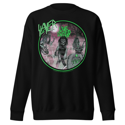 Stakes Slayer Neon Green Undead Jumbo Print Sweatshirt [Apparel] Black